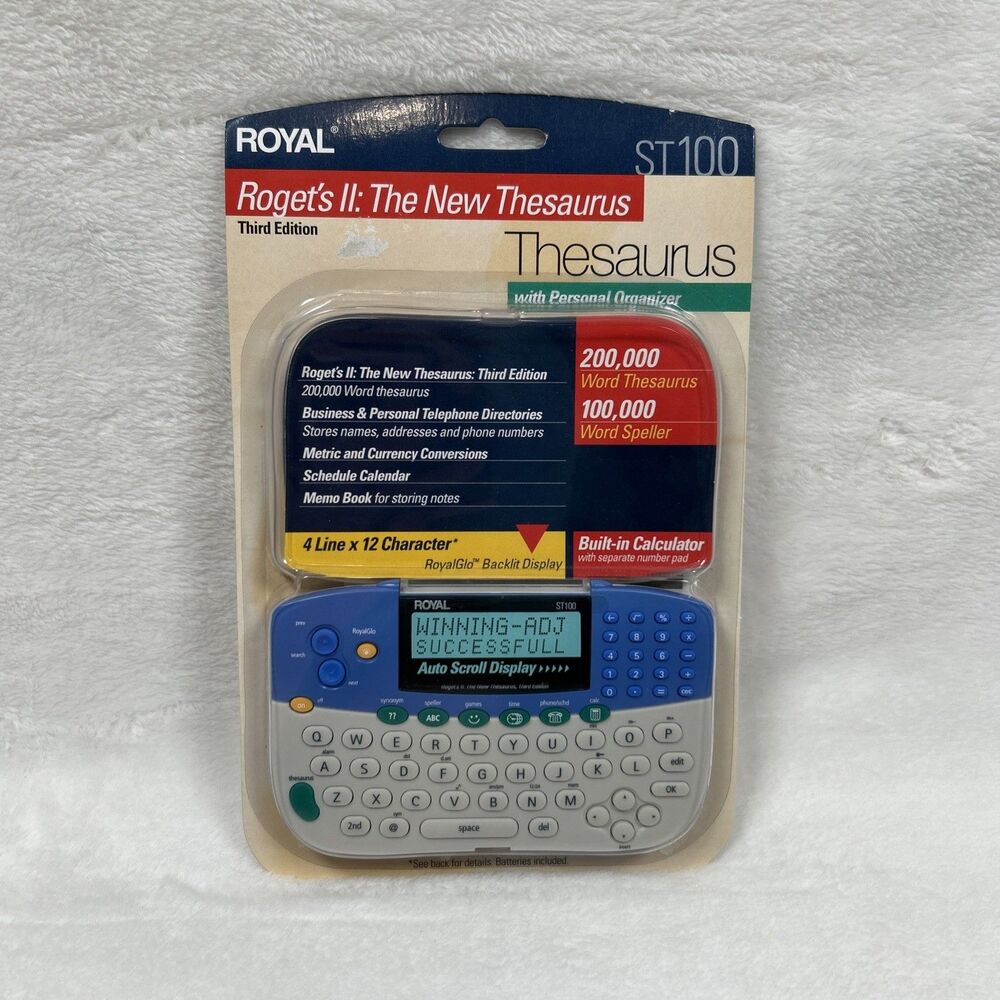 Royal Roget’s II The New Thesaurus ST 100 Electronic Personal Organizer New